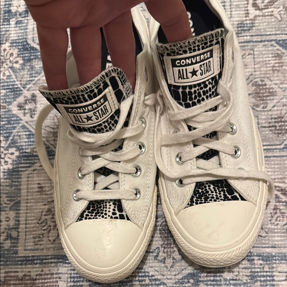 Converse All Star White and Black Sneakers